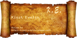 Kiszt Evelin névjegykártya